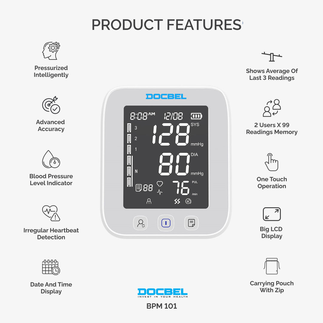 Docbel BPM 101 Digital Blood Pressure Monitor