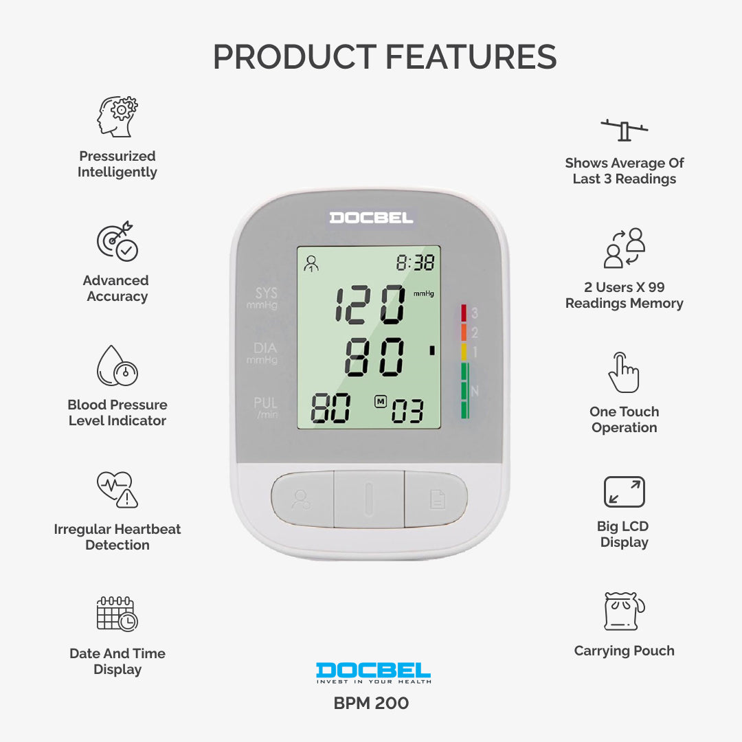 Docbel BPM 200 Digital Blood Pressure Monitor