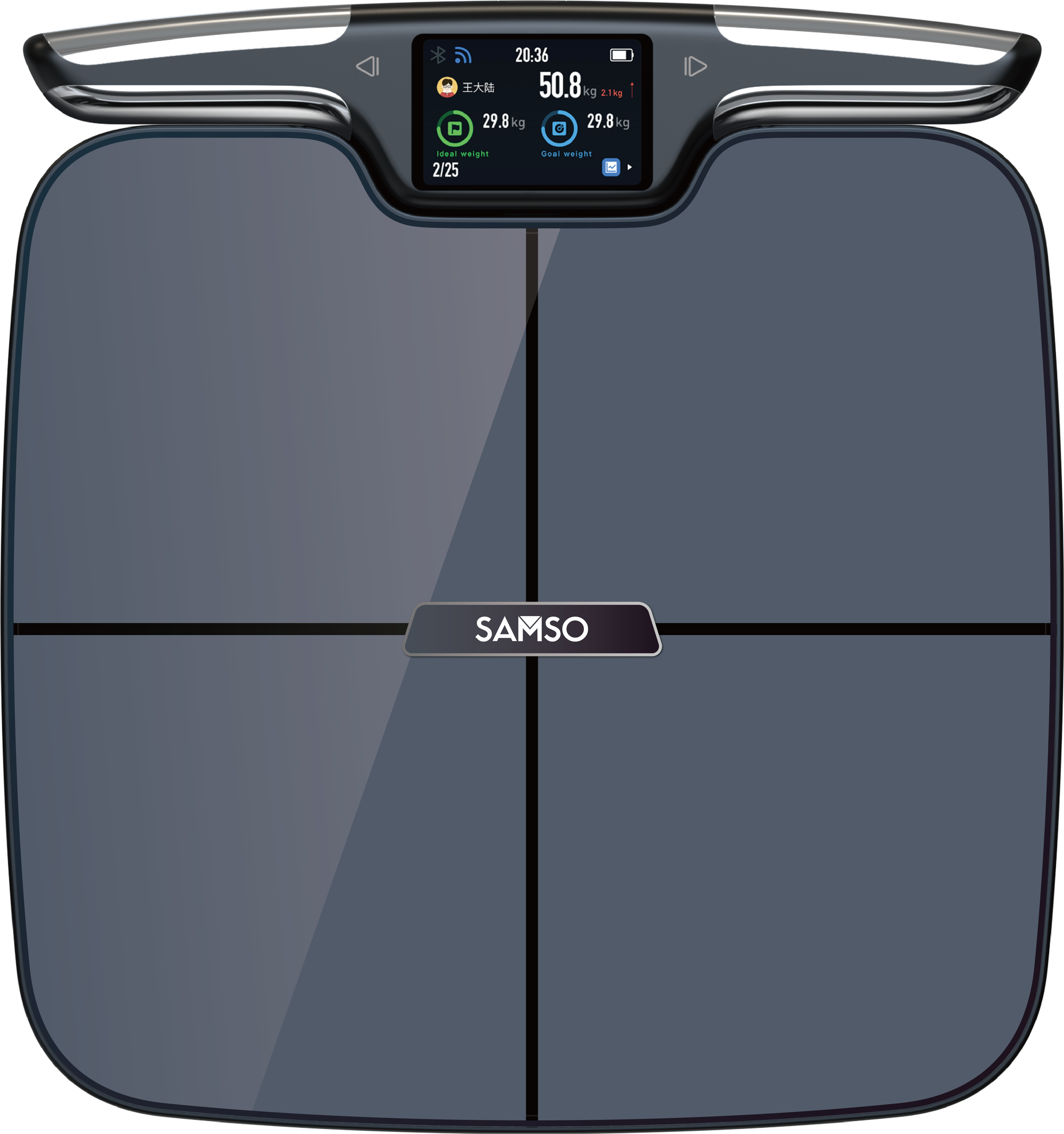 SAMSO Ultra Scan, Advanced 8 Electrode Smart Body Analyzer Scale with TFT Display, Bluetooth Connectivity, 56 Body Parameters