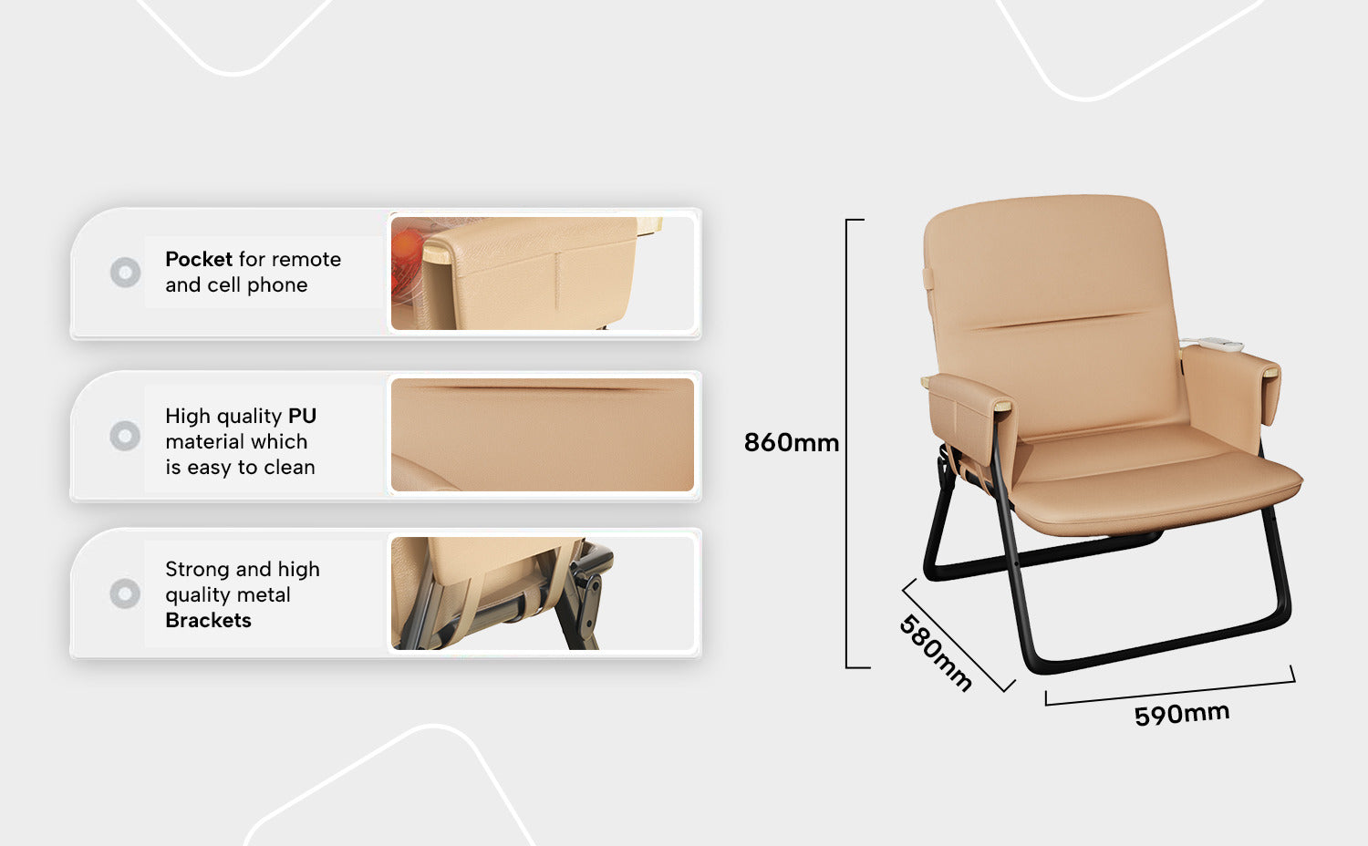 SAMSO M-Chair Foldable Massage Chair, Compact and Portable, Kneading Massage for Relaxation, Spot or Shiatsu Massage for Neck, Upper Back, Lower Back and Thighs